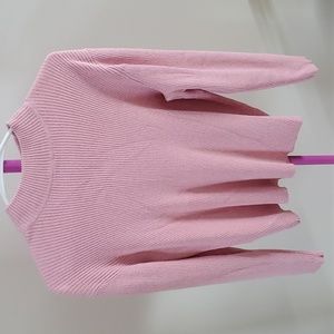 Karen Scott Pink Long Sleeve Cotton Sweatshirt sz L
